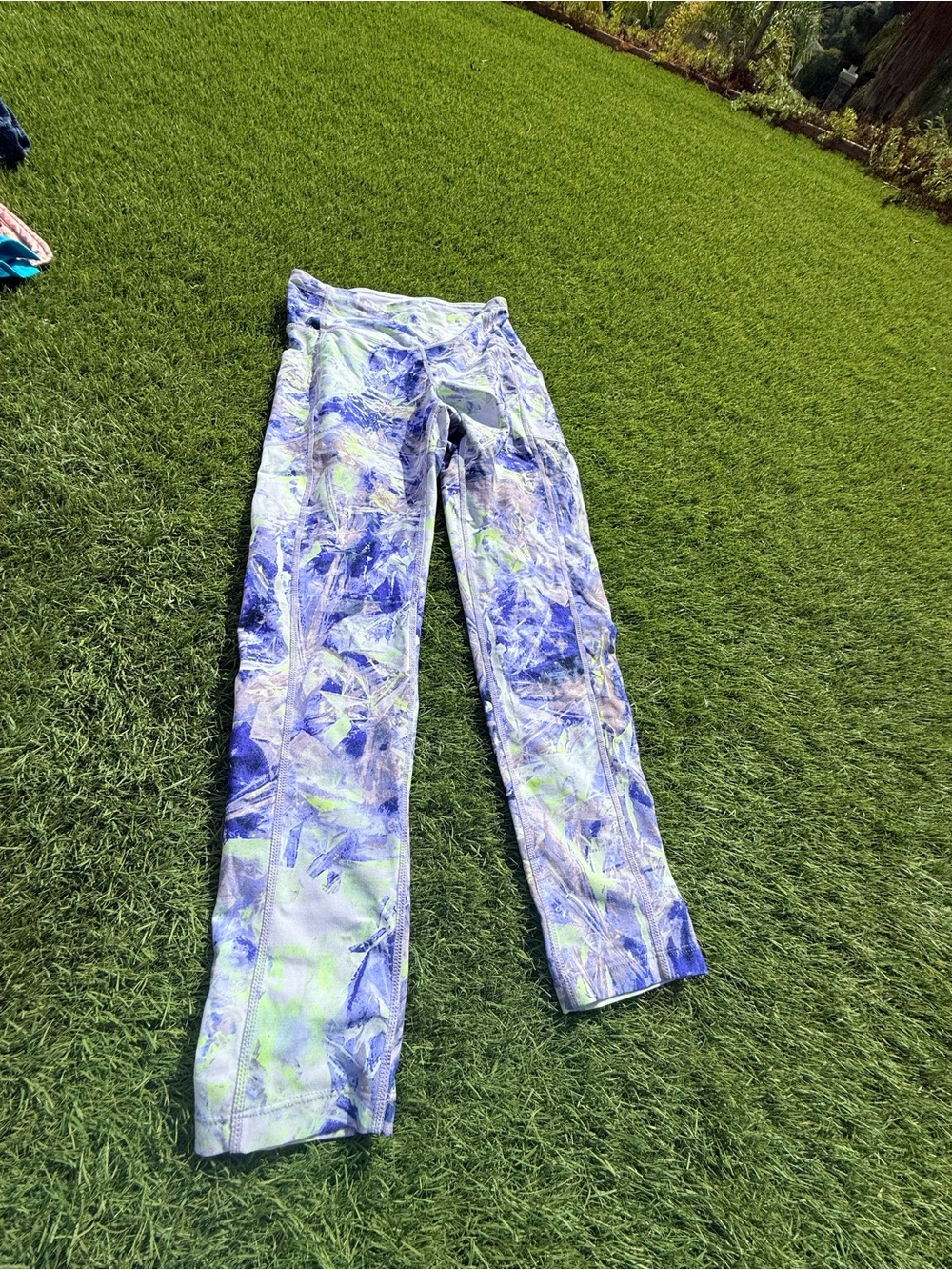 Calvin Klein Blue Floral Skinny Pants